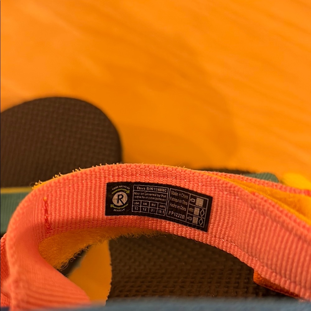 Teva Kids' Multicolor Sandals, Size 13 - Picture 6 of 6